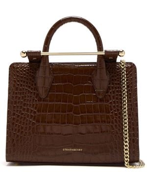 Strathberry Leather Tote Bag - Brown