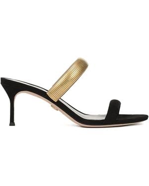 Veronica Beard 65Mm Tobin Open-Toe Sandals - Metallic