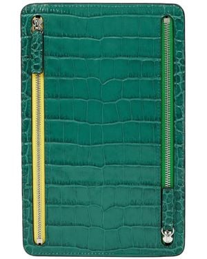 Smythson Funda Mara Con Múltiples Cremalleras - Verde