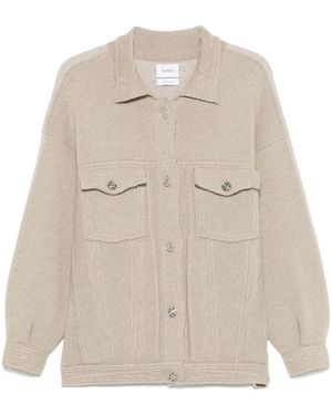 Barrie Panelled Cardigan - Natural