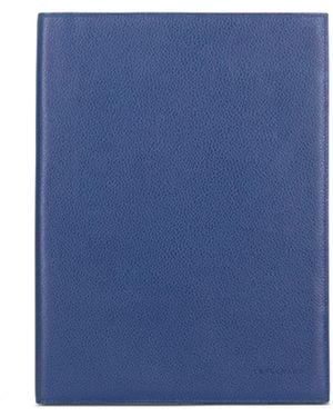 Longchamp Le Foulonné Leather Notepad Cover - Blue