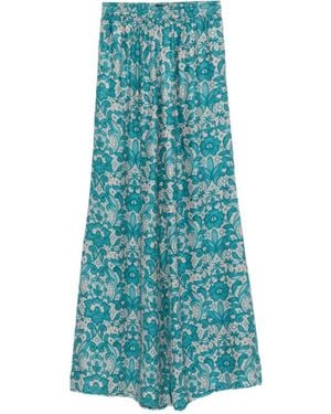 Gianluca Capannolo Antonia Floral Palazzo Pants - Blue