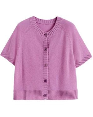 Chinti & Parker Cardigan Boutonné À Manches Courtes - Pink