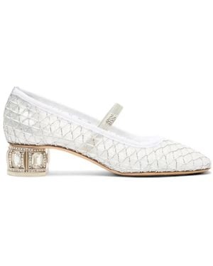 Casadei Belle Epoque Heeled Court Shoes - White