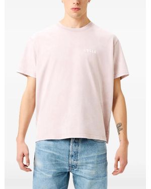 CYCLE Over Logo-Print T-Shirt - Blue