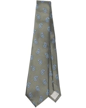 Giorgio Armani Paisley-print silk tie - Weiß