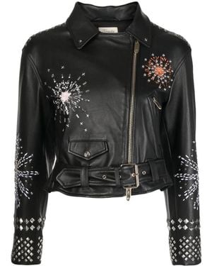 Temperley London Zipped Biker Jacket - Black