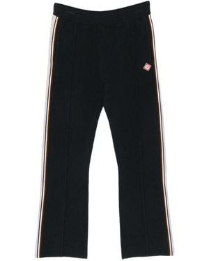 CASABLANCA Logo-Patch Side-Stripe Track Pants - Black