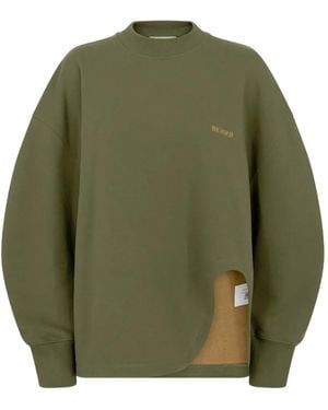 The Attico Crew-Neck Long-Sleeve Sweatshirt - Green