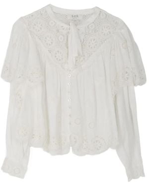 Sea Top Sofia De Encaje Bordado - Blanco