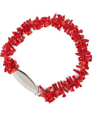 Dries Van Noten Collier À Perles - Rouge