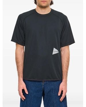 and wander Logo-Print T-Shirt - Black