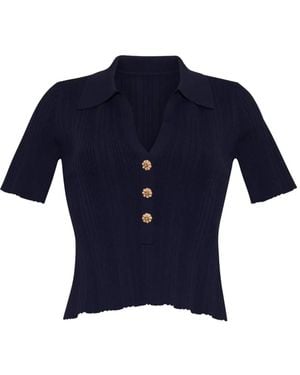 Cara Cara Ivanna Polo Top - Blue
