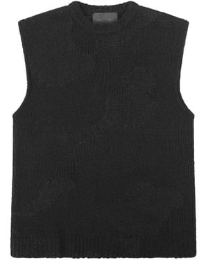 HELIOT EMIL Textured Crew-Neck Vest - Black