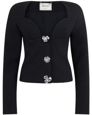 Blumarine Embellished-Buttons Jacket - Blue