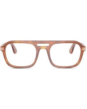 Persol Geometric-Frame Glasses - Brown