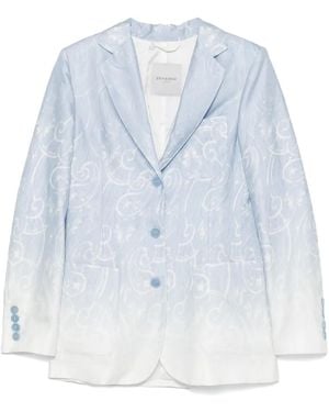 ERMANNO FIRENZE Ombré-Effect Blazer - Blue