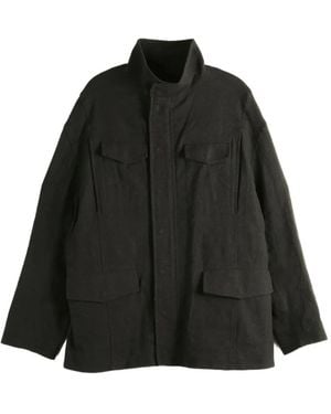 Omar Afridi High-Neck Multi-Pocket Jacket - Black