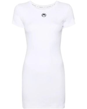 Marine Serre Short Dresses - White
