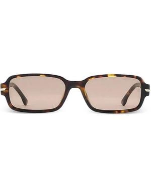 Victoria Beckham Lunettes De Soleil Rectangulaires À Effet Écailles De Tortue - Brown
