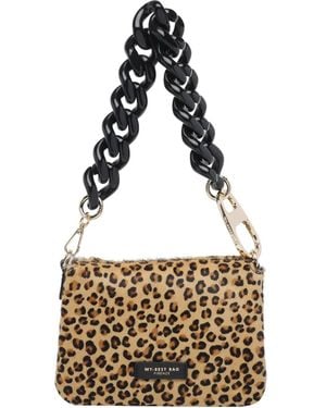 MY BEST BAG Shopper Mit Leoparden-Print - Weiß