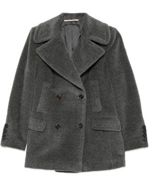 Tagliatore Double-Breasted Notched Coat - Grey