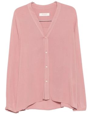 Officina 36 V-Neck Long-Sleeve Shirt - Pink