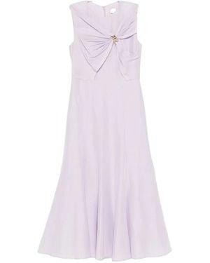 Roland Mouret Midikleid Mit Knotendetail - Lila