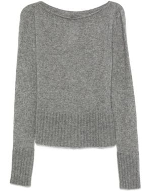Tom Ford ボートネック カシミアシルクセーター - グレー
