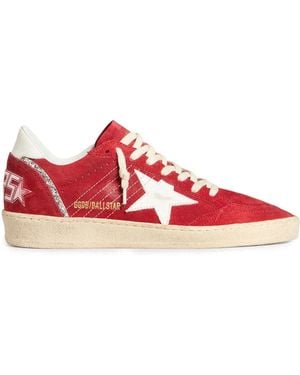 Golden Goose Ball Star Trainers - Red