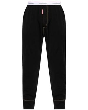 DSquared² Logo-Waistband Trousers - Black