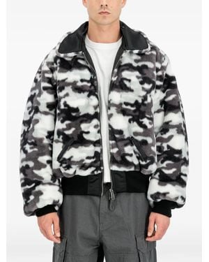 Alpha Industries B-15 Reversible Ii Uv Loose-Fit Bomber Jacket - Black