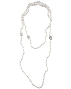 Izabel Display Mega Pearl Halskette Mit Cubic Zirkonia - Weiß