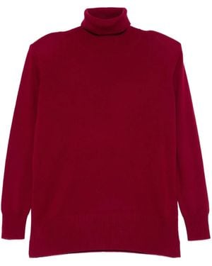 Alpha Studio Pullover mit Rollkragen - Rot