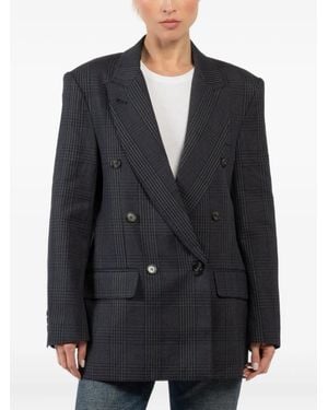 Smythe Checked Double-Breasted Jacket - Black