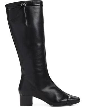 CAREL PARIS Starter Square-Toe Knee-High Boots - Black