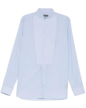 Tom Ford Camisa Con Efecto Lavado - Azul
