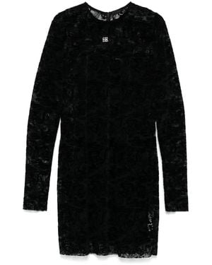 Givenchy Botanical-Motif Mini Dress - Black