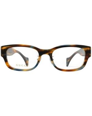 Gucci Rectangle-Frame Glasses - Bruin