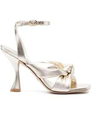 Stuart Weitzman Playa Ankle-Strap 100Mm Knot Sandals - White