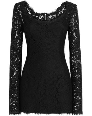 Dolce & Gabbana Robe En Dentelle Cordonetto - Black