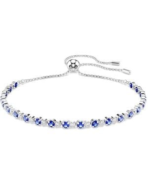 Swarovski Matrix Tennis Round-Cut Stone Bracelet - White