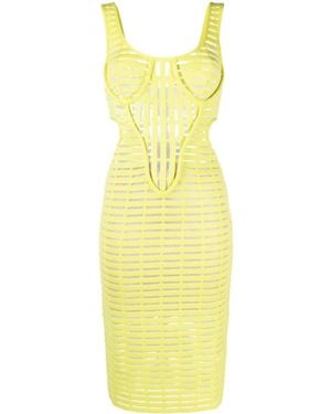 Genny Iconic Cut-Out Midi Dress - Yellow