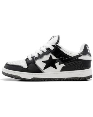 A Bathing Ape Bape Sk8 Sta Lace-Up Trainers - White