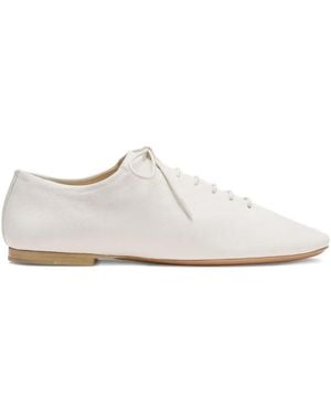 Lemaire Leather Lace-Up Derby Shoes - White