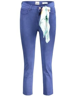 Guess Vaqueros Capri Con Detalle De Pañuelo - Azul