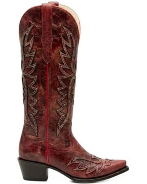 NORTALIE Bottes Sol Brodées - Rouge