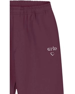 Arte' Logo-Detail Track Trousers - Purple