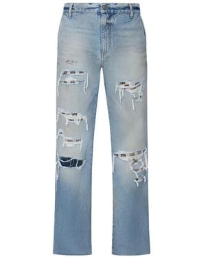 Amiri Jean Bootcut À Bords Francs - Blue