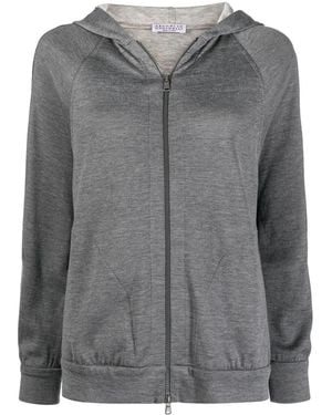 Brunello Cucinelli Zip Hoodie Sweatshirt - Grey